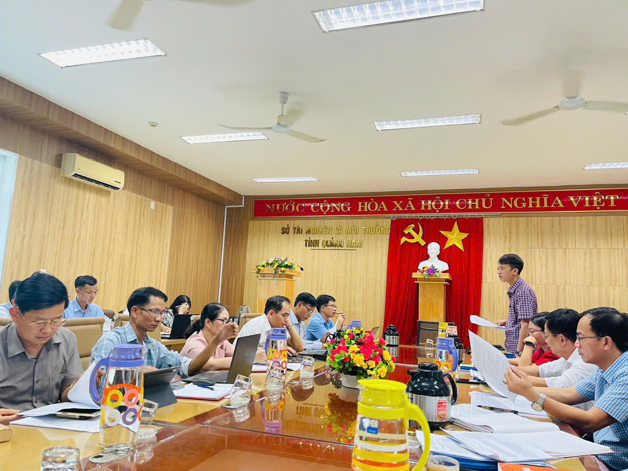 Sở Tài nguyên và Môi trường làm việc với UBND huyện Hiệp Đức